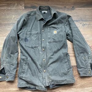 Carhartt Men's Olive Green Canvas Work Jacket